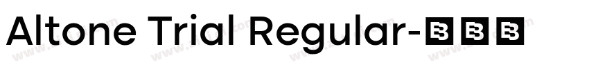 Altone Trial Regular字体转换